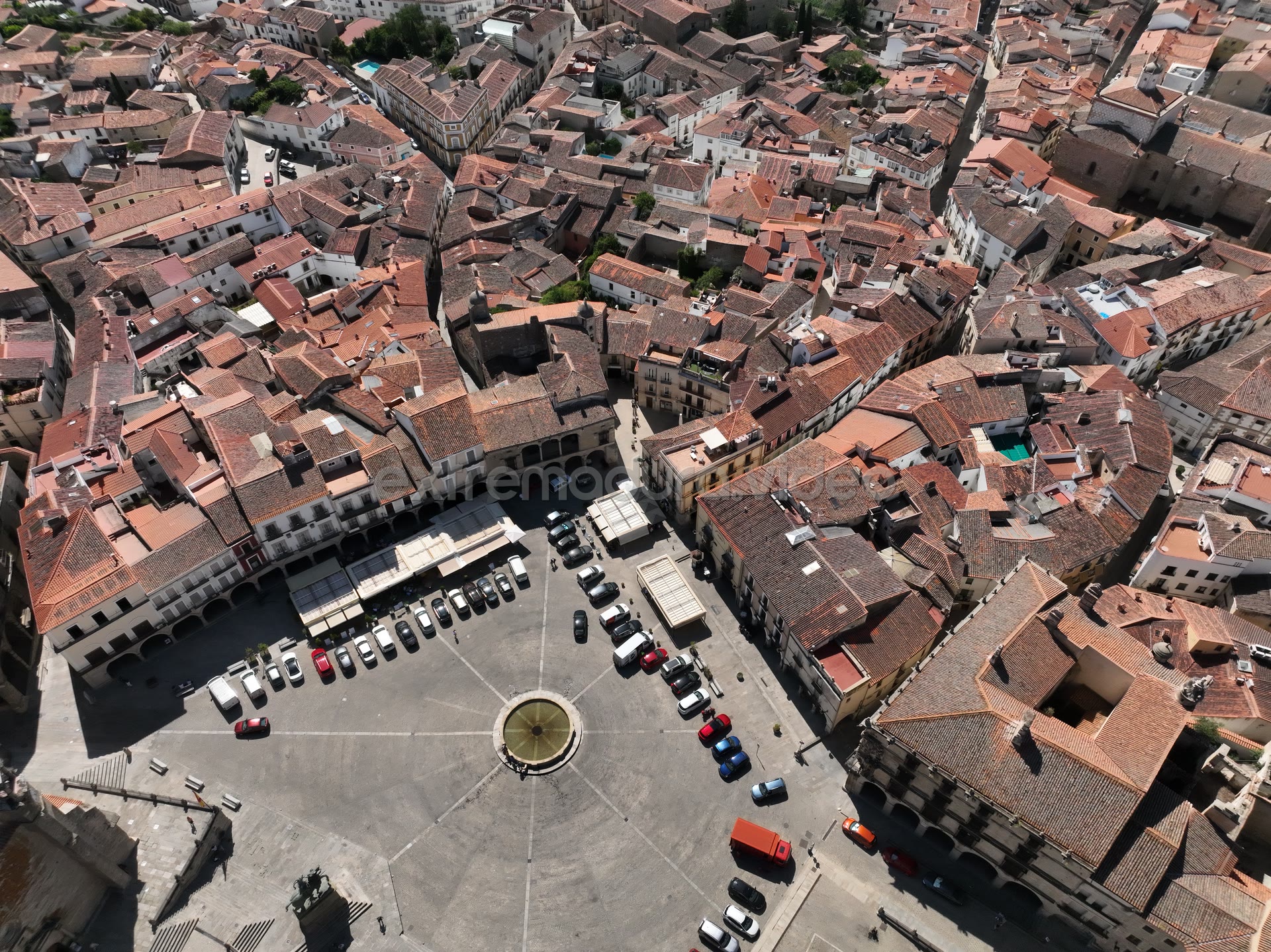 Plaza Mayor de Trujillo – foto cenital